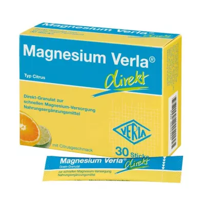 MAGNESIUM VERLA tiesioginės citrusinių vaisių granulės, 30 vnt