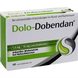 DOLO-DOBENDAN 1,4 mg/10 mg pastilės, 48 vnt