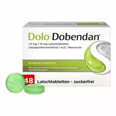 DOLO-DOBENDAN 1,4 mg/10 mg pastilės, 48 vnt