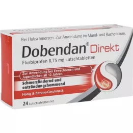DOBENDAN Tiesiogiai Flurbiprofenas 8,75 mg pastilės, 24 vnt