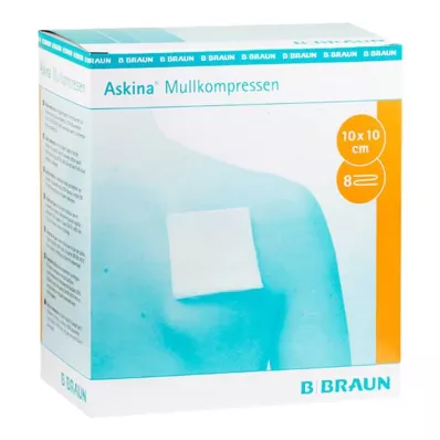 Askina marlės kompresai 10x10, 25x2 vnt Askina marlės kompresai 10x10, 25x2 vnt