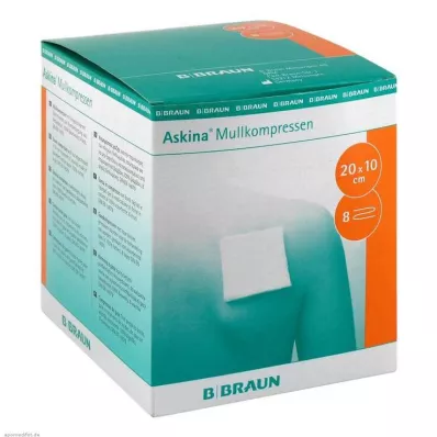 ASKINA Marlės kompresai 10x20 cm sterilūs, 25X2 vnt ASKINA Marlės kompresai 10x20 cm sterilūs, 25X2 vnt