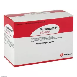 PANKREATAN 10 000 skrandžiui atsparių kietųjų kapsulių, 200 vnt