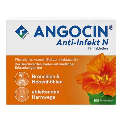 ANGOCIN Antiinfekcinės N plėvele dengtos tabletės, 100 vnt