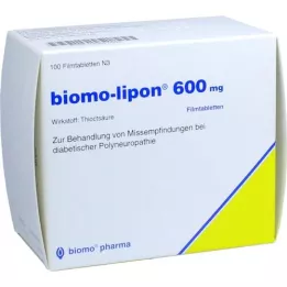 BIOMO-lipon 600 mg plėvele dengtos tabletės, 100 vnt