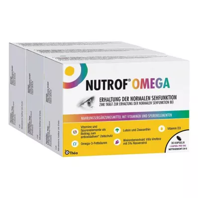 Nutrof Omega kapsulės, 3x30 vnt Nutrof Omega kapsulės, 3x30 vnt