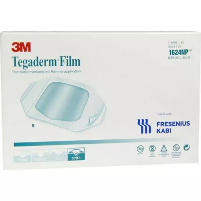 Tegaderm plėvelė 6x7cm 1624NP, 5 vnt Tegaderm plėvelė 6x7cm 1624NP, 5 vnt