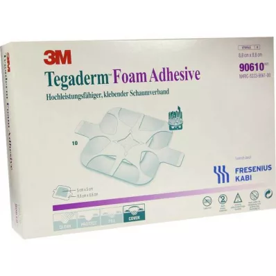 Tegaderm Foam Adhesive FK 8,8x8,8cm 90610, 10 vnt