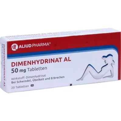 DIMENHYDRINAT AL 50 mg tabletės, 20 vnt