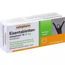EISENTABLETTEN-ratiopharm N 50 mg plėvele dengtos tabletės, 50 vnt