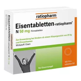 EISENTABLETTEN-ratiopharm N 50 mg plėvele dengtos tabletės, 100 vnt