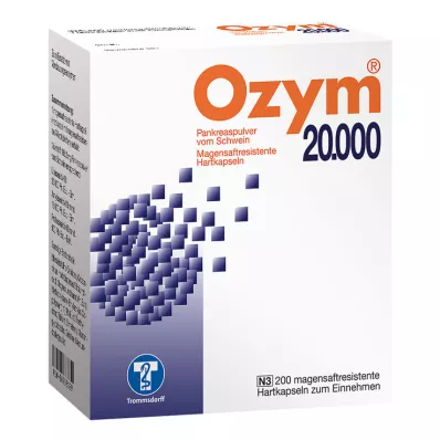 OZYM 20 000 kietųjų kapsulių su enteriniu apvalkalu, 200 vnt