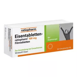 EISENTABLETTEN-ratiopharm 100 mg plėvele dengtos tabletės, 50 vnt