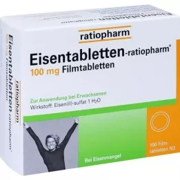 EISENTABLETTEN-ratiopharm 100 mg plėvele dengtos tabletės, 100 vnt