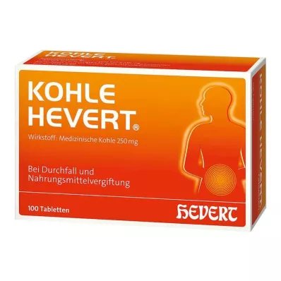 Charcoal Hevert tabletės, 100 vnt