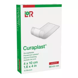 CURAPLAST Žaizdos tvarstis jautrus 4x10 cm 1 m, 10 vnt