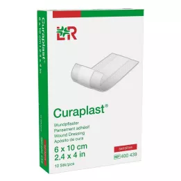 CURAPLAST Žaizdos tvarstis jautrus 6x10 cm 1 m, 10 vnt