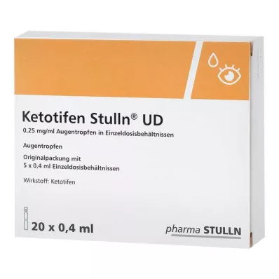 KETOTIFEN Stulln UD Akių lašai, vienos dozės pipetė, 20X0,4 ml