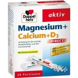 DOPPELHERZ Magnis+kalcis+D3 DIRECT Granulės, 20 vnt