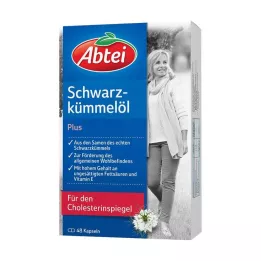 ABTEI Juodųjų kmynų aliejus Plus kapsulės, 48 kapsulės