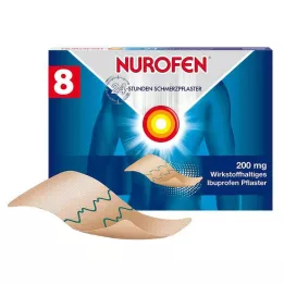 NUROFEN 24 valandų skausmo pleistrai 200 mg, 8 vnt