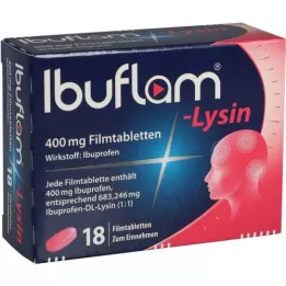 IBUFLAM-Lizinas 400 mg plėvele dengtos tabletės, 18 vnt