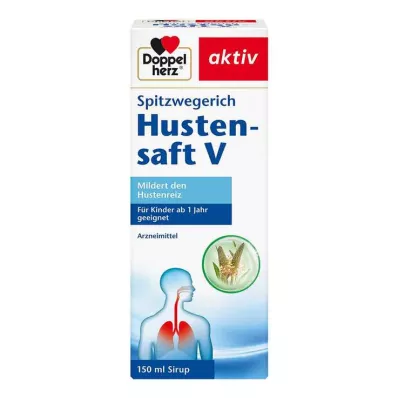 Doppelherz Ribwort gysločio sirupas nuo kosulio V, 150 ml Doppelherz Ribwort gysločio sirupas nuo kosulio V, 150 ml
