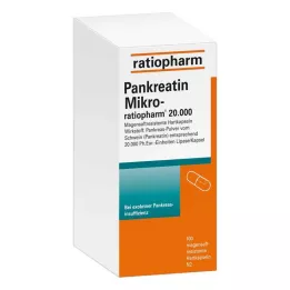 PANKREATIN Micro-ratio.20.000 skrandžio sulčių kietosios kapsulės, 100 vnt