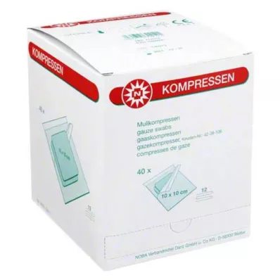 Marlės kompresai 10x10cm 12-fa, 40X2 vnt Marlės kompresai 10x10cm 12-fa, 40X2 vnt