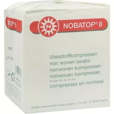 NOBATOP 8 kompresai 10x10 cm nesterilūs, 100 vnt