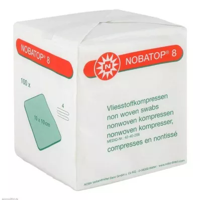 NOBATOP 8 kompresai 10x10 cm nesterilūs, 100 vnt
