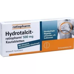 HYDROTALCIT-ratiopharm 500 mg kramtomosios tabletės, 20 vnt
