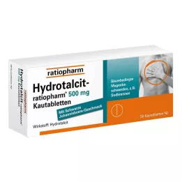 HYDROTALCIT-ratiopharm 500 mg kramtomosios tabletės, 50 vnt