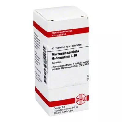MERCURIUS SOLUBILIS Hahnemanni C 30 tablečių, 80 vnt