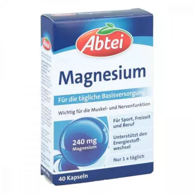 Abbey Magnesium kapsulės (40 vnt.)