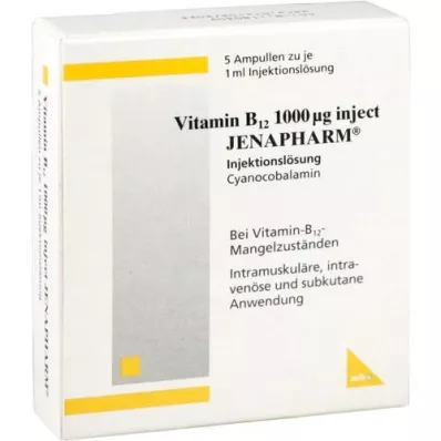 VITAMIN B12 1000 μg Inject Jenapharm ampulės, 5 vnt