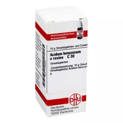 ACIDUM BENZOICUM E Resina C 30 rutuliukų, 10 g