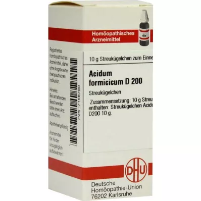 ACIDUM FORMICICUM D 200 rutuliukų, 10 g ACIDUM FORMICICUM D 200 rutuliukų, 10 g