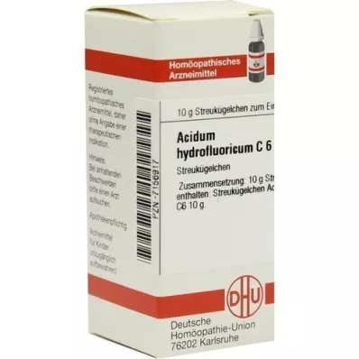 ACIDUM HYDROFLUORICUM C 6 rutuliukai, 10 g