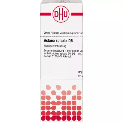 ACTAEA SPICATA D 6 skiedinys, 20 ml