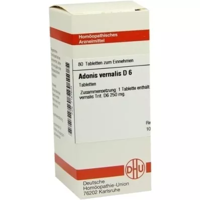 ADONIS VERNALIS D 6 tabletės, 80 kapsulių