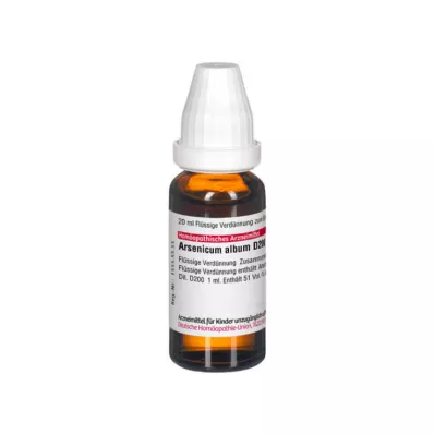ARSENICUM ALBUM D 200 skiedinys, 20 ml ARSENICUM ALBUM D 200 skiedinys, 20 ml