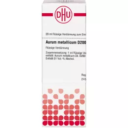 AURUM METALLICUM D 200 skiedinys, 20 ml