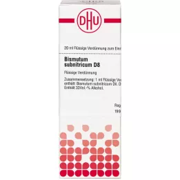 BISMUTUM SUBNITRICUM D 8 skiedinys, 20 ml