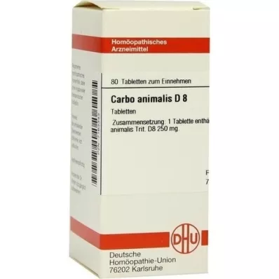 CARBO ANIMALIS D 8 tabletės, 80 kapsulių