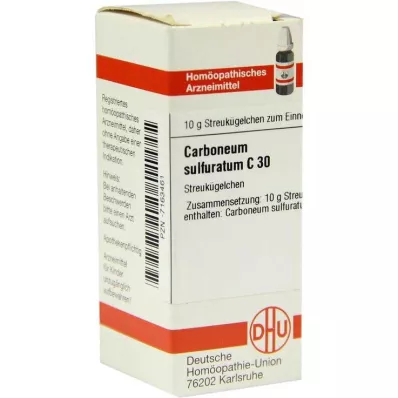 DHU Carboneum sulfuratum C 30 rutuliukai, 10 g