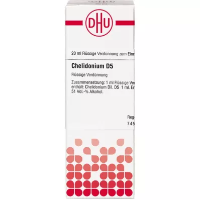 CHELIDONIUM D 5 skiedinys, 20 ml