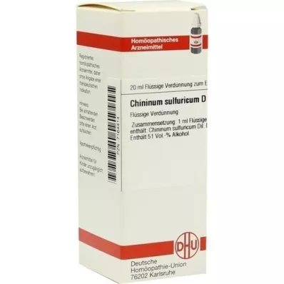 CHININUM SULFURICUM D 30 skiedinys, 20 ml