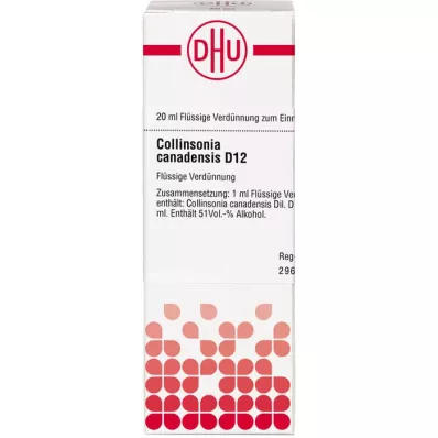 COLLINSONIA CANADENSIS D 12 skiedinys, 20 ml