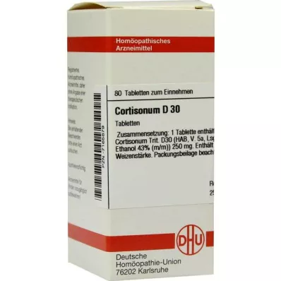 DHU Cortisonum D 30 tabletės, 80 vnt